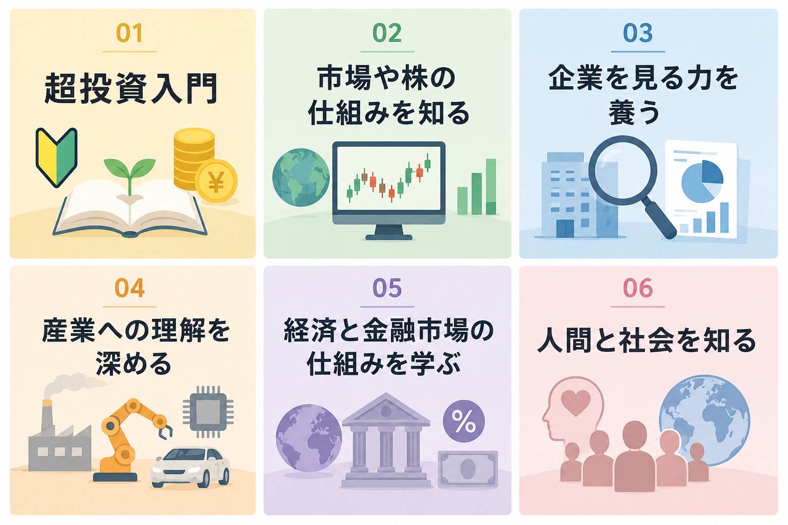 投資と仕事、そして社会を見る視点を広げるためのブックガイド